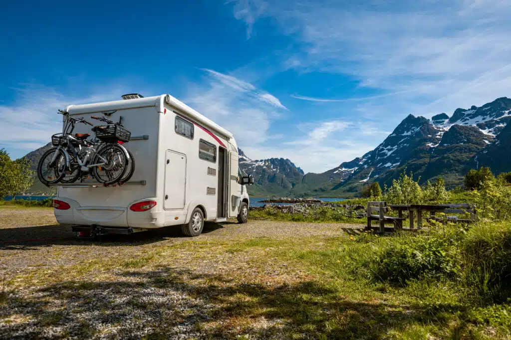 RV site near lake