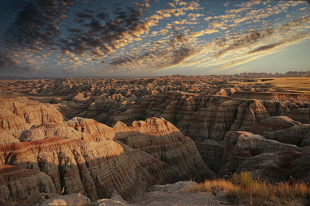 Badlands National Park at Sunset