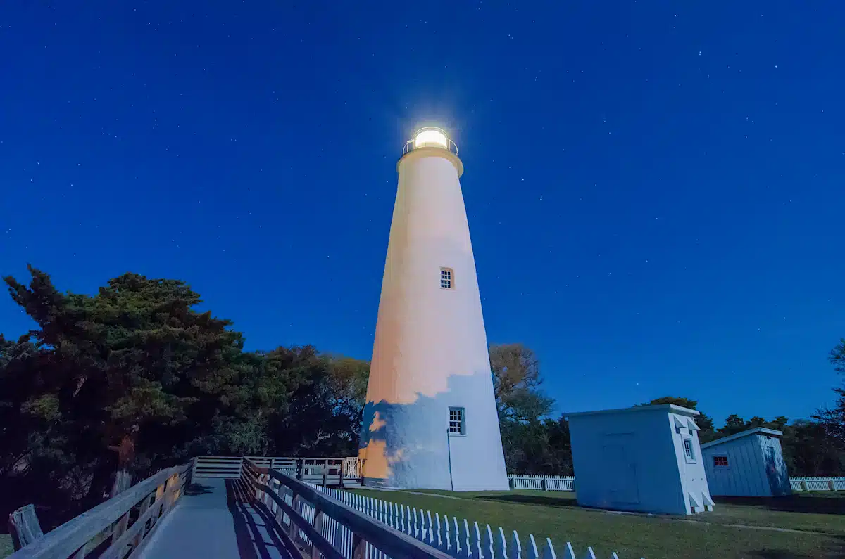 Ocracoke Lighthouse at Night