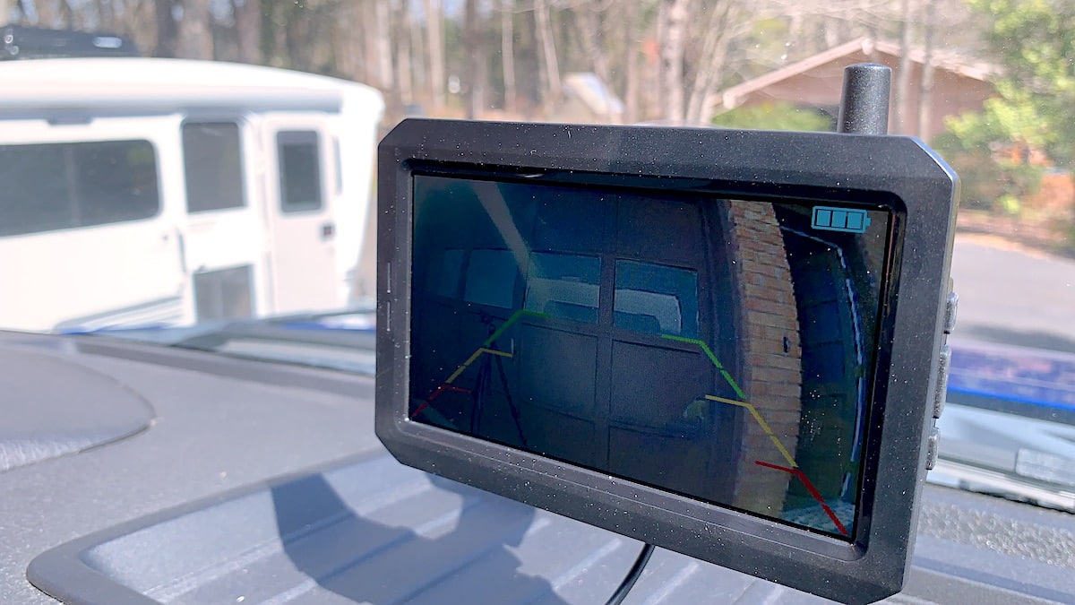 Backup Camera Monitor Inside Tow Vehicle