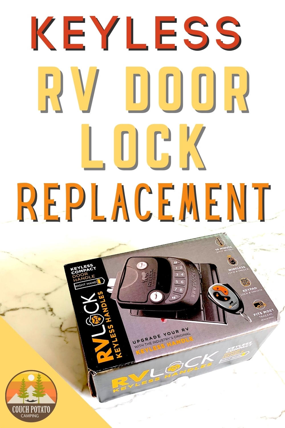 RV Entry Door Lock Replacement On A Travel Trailer Couch Potato Camping