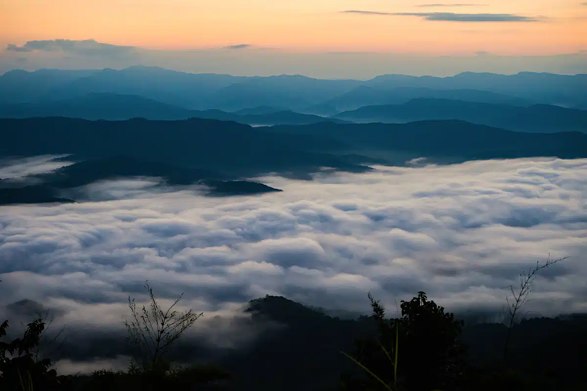 Nantahala National Forest Mountains with Clouds