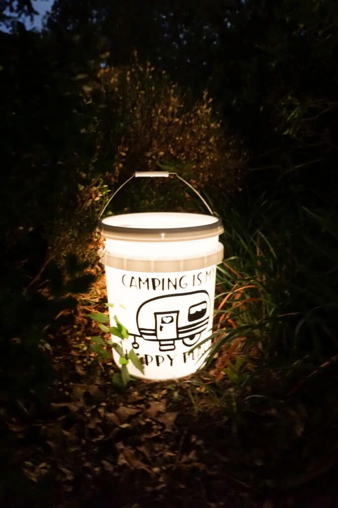 How to Make a Camping Bucket Light - Couch Potato Camping