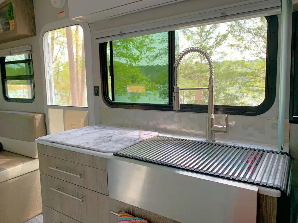 farmhouse kitchen sink in rv