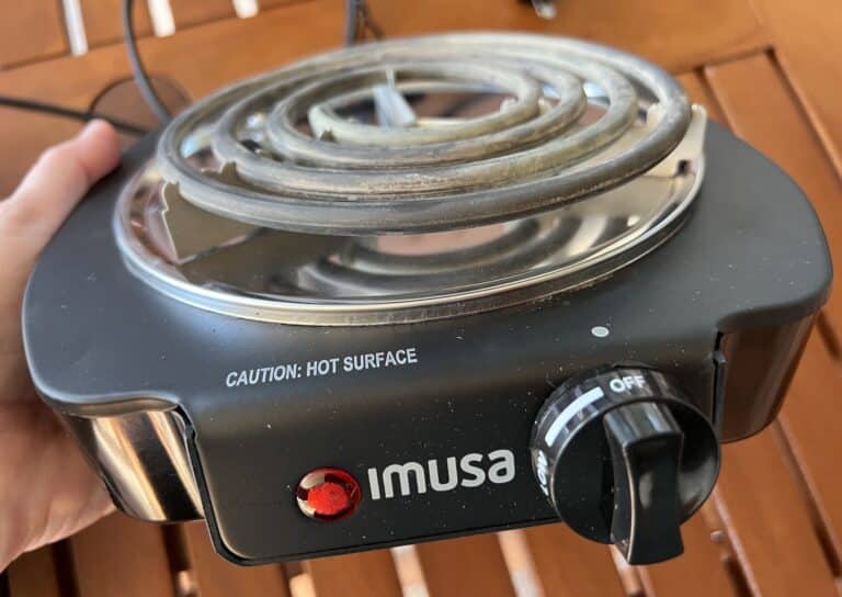 single coil portable burner for travel