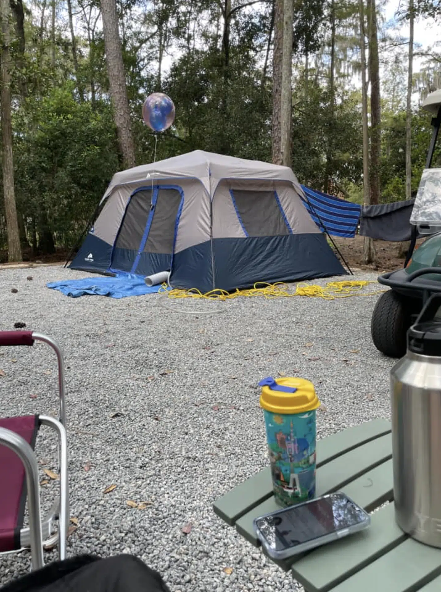 rental tent in a disney campsite at fort wilderness campground