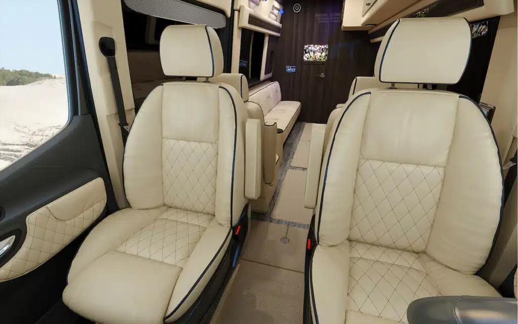 Ultimate Traveler Interior with beige leather seats