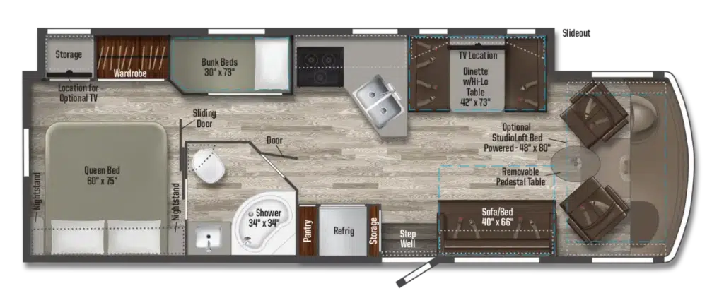 Winnebago Vista 31B Floor Plan