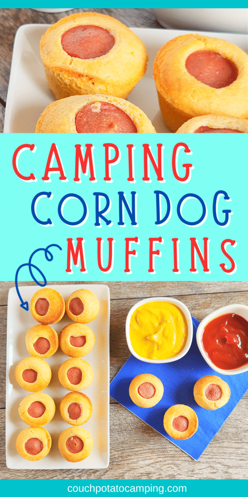 hot dog mini muffins on a plate next to bowls of ketchup and mustard