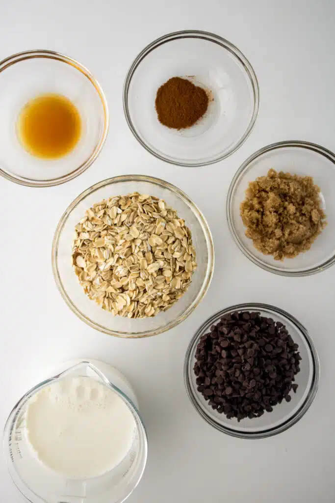 Cookie Dough Overnight Oats Ingredients