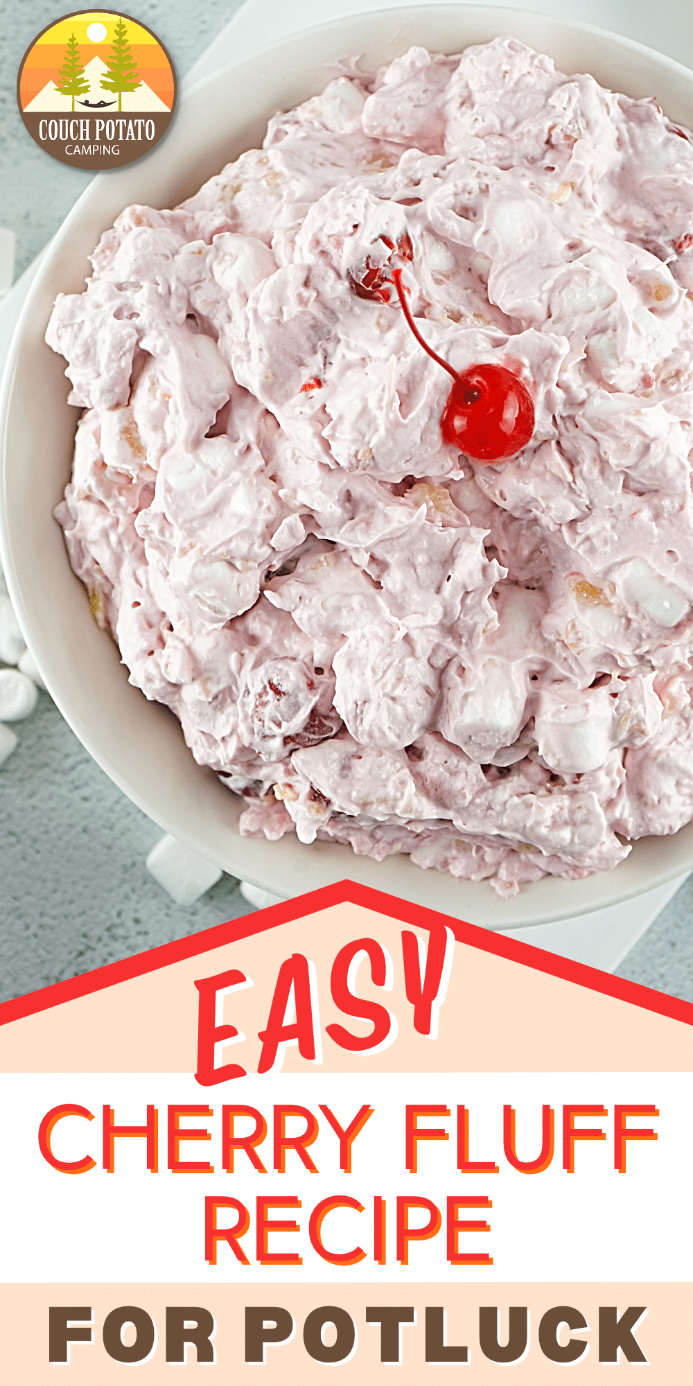 Cherry Fluff Salad Recipe - Couch Potato Camping