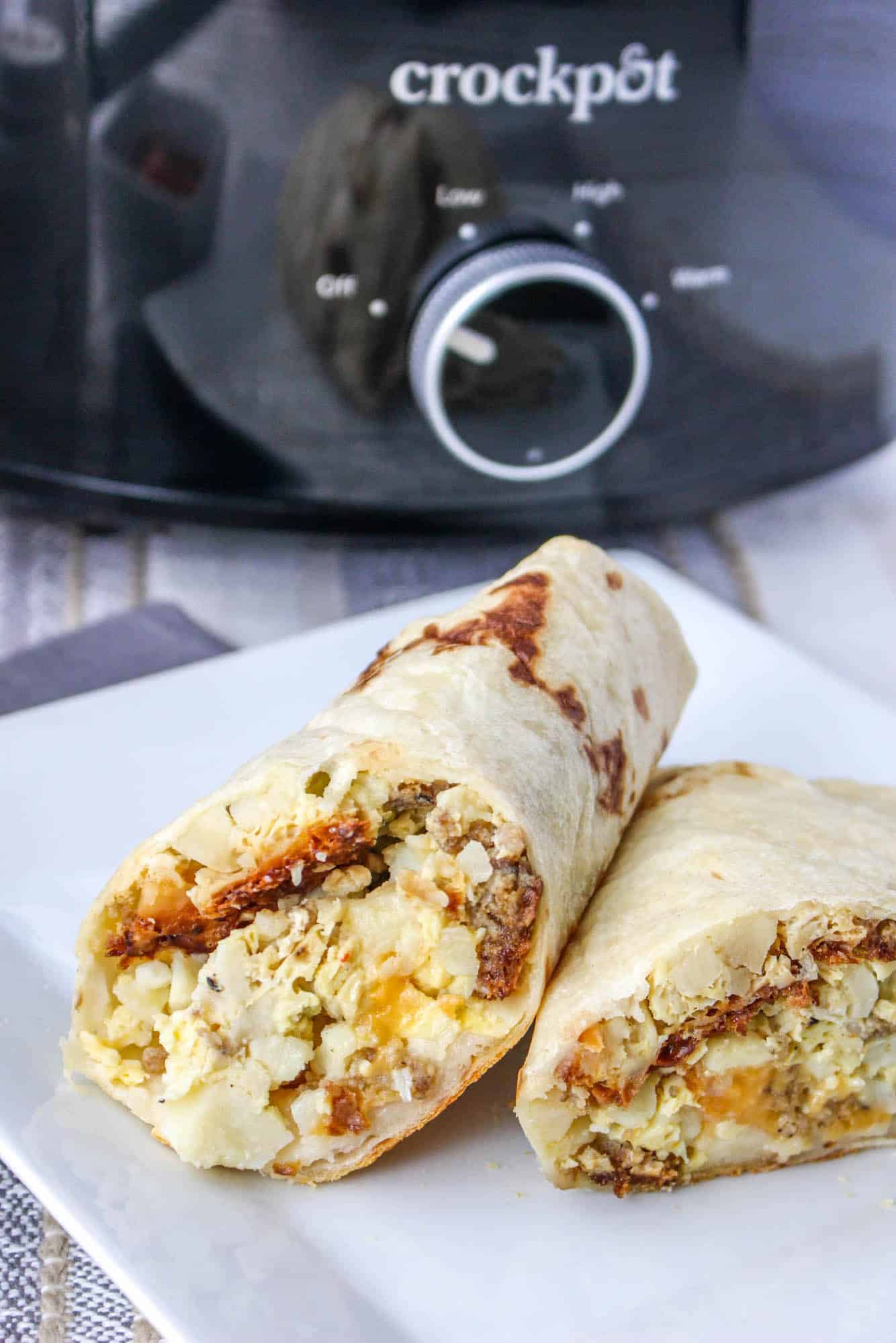 Slow Cooker Breakfast Burritos Couch Potato Camping