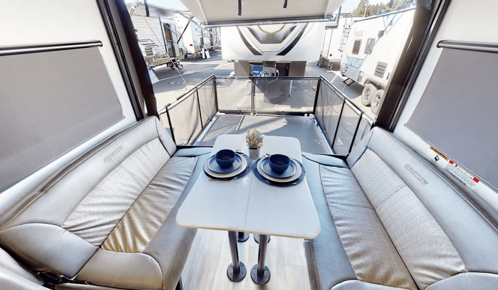 Forest River Shockwave 24QSGMX Patio From Interior