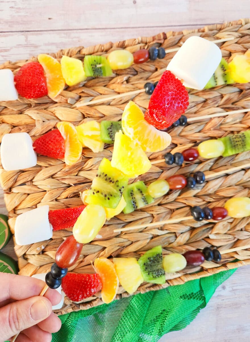 Rainbow Fruit Kabobs Couch Potato Camping