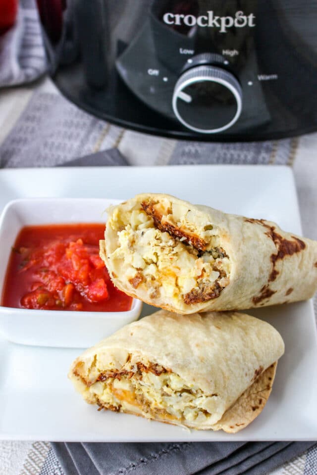 Slow Cooker Breakfast Burritos Couch Potato Camping