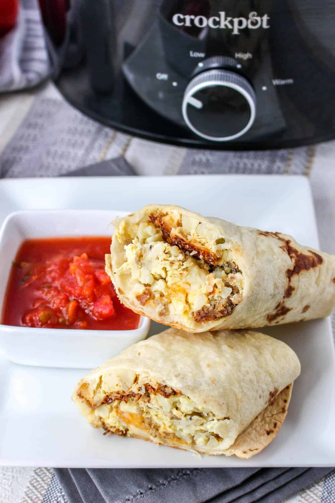 Slow Cooker Breakfast Burritos Couch Potato Camping