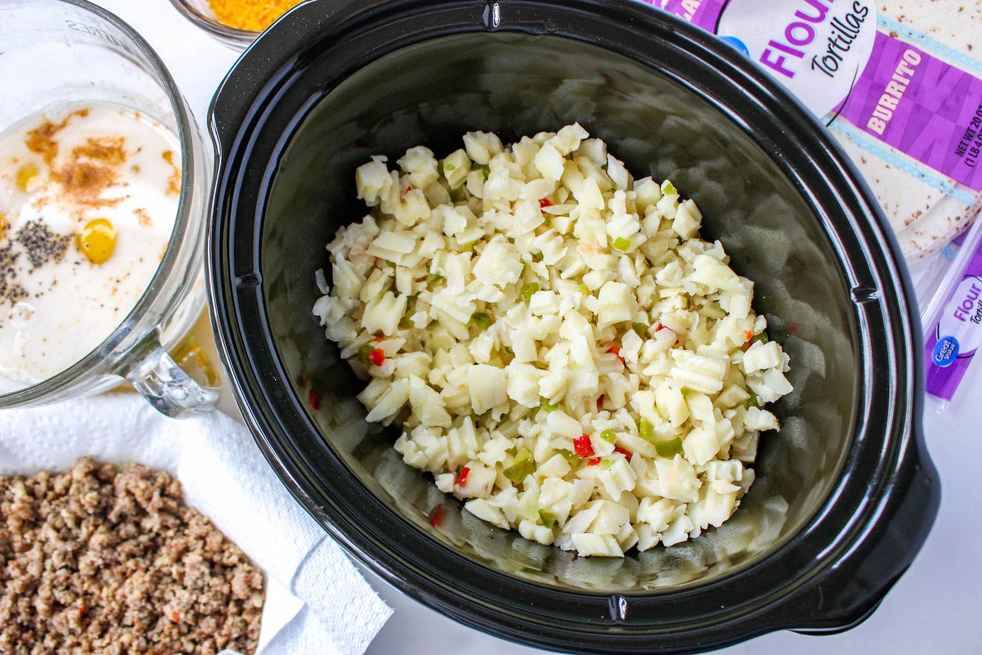 Slow Cooker Breakfast Burritos Couch Potato Camping