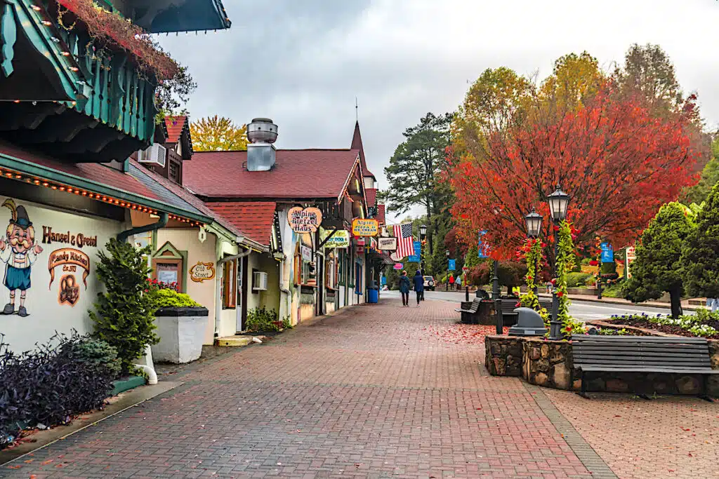 Main Street Helen, Georgia a Bavarian Alpine Village in Georgia