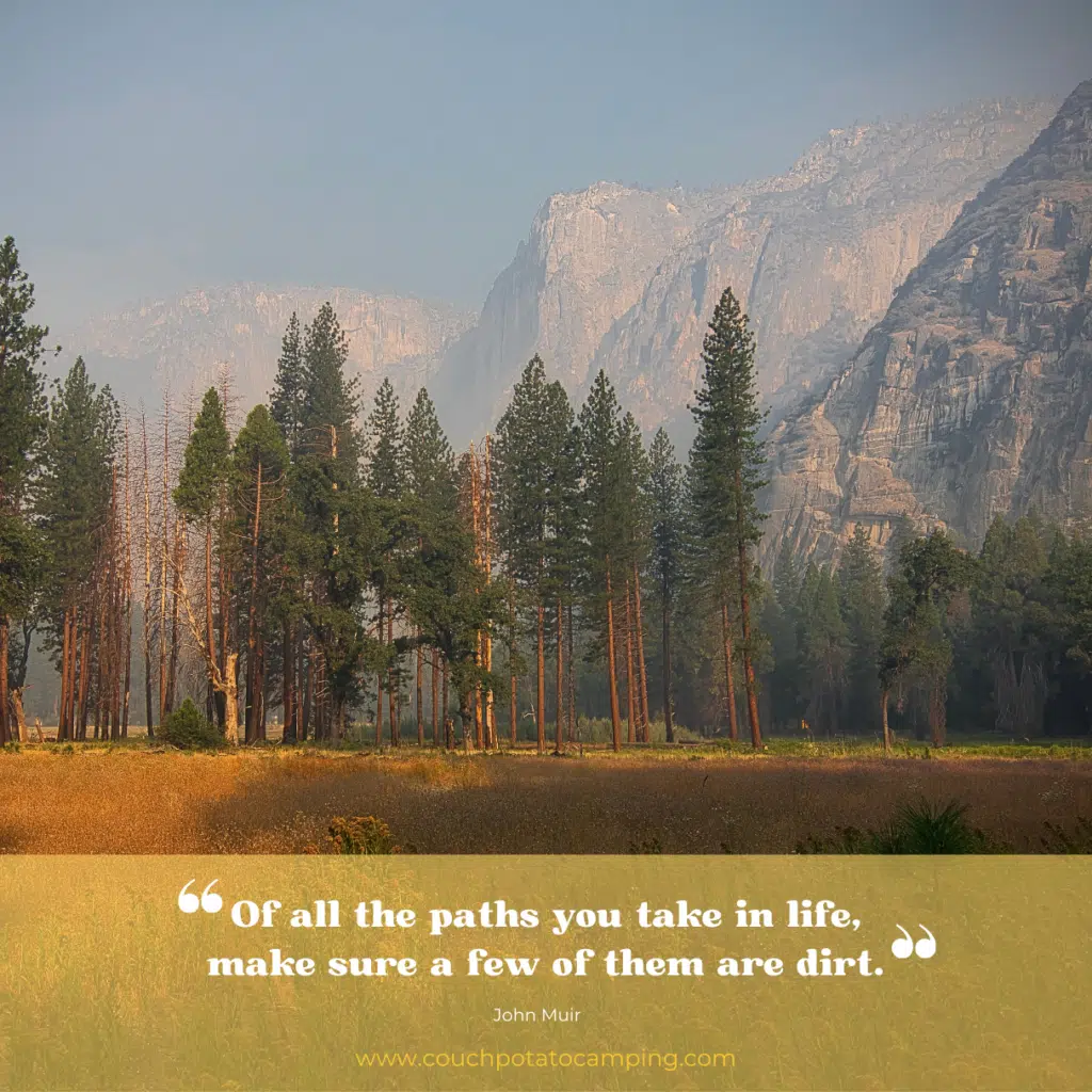 Camping and RV Inspiration Quote by John Muir