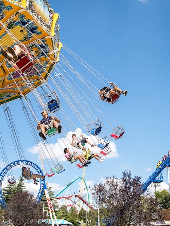 Zephyr spinning ride at Carowinds Amusement Park