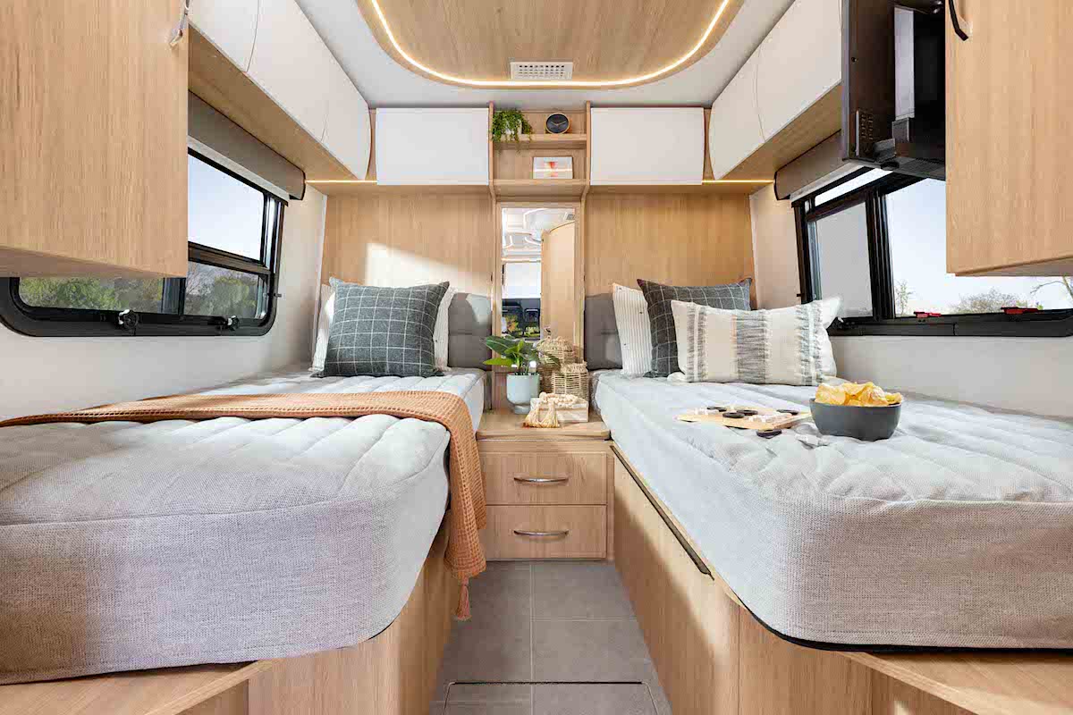 2023 Leisure Travel Vans Unity Twin Bed Interior 