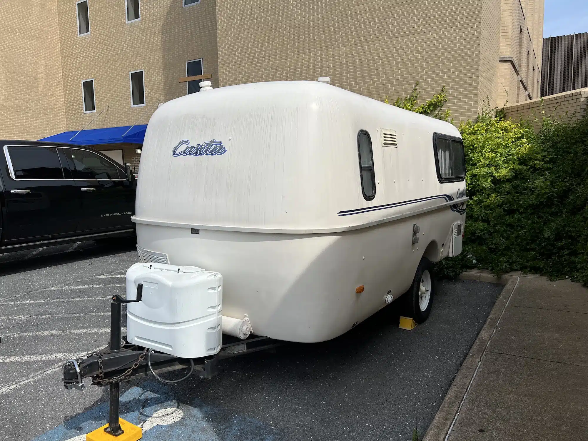 exterior of Casita fiberglass trailer