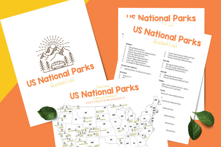 Printable U.S. National Parks Map and Checklist
