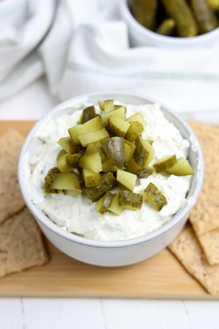 4-Ingredient Tangy Dill Pickle Dip