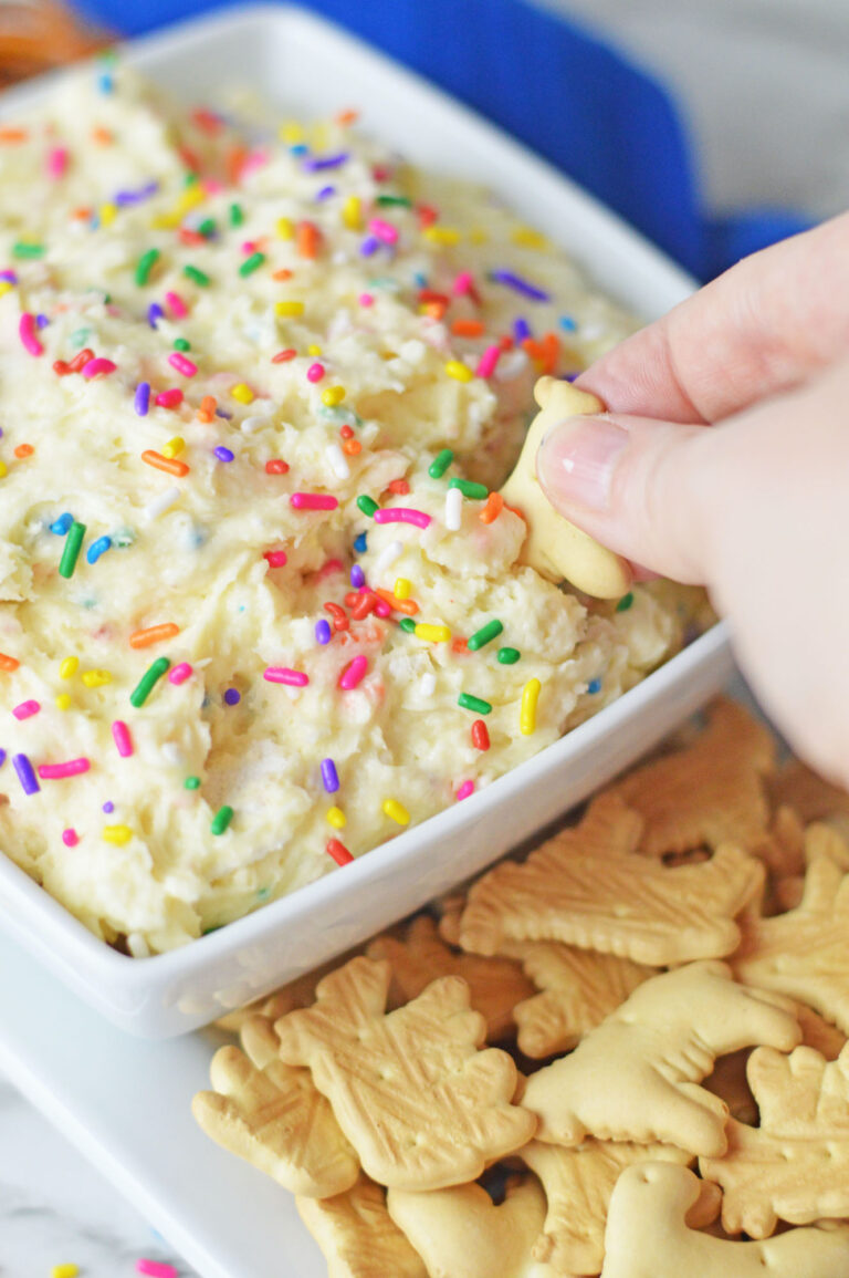 3-Ingredient Dunkaroo Dip (Funfetti Cake Batter Dip)