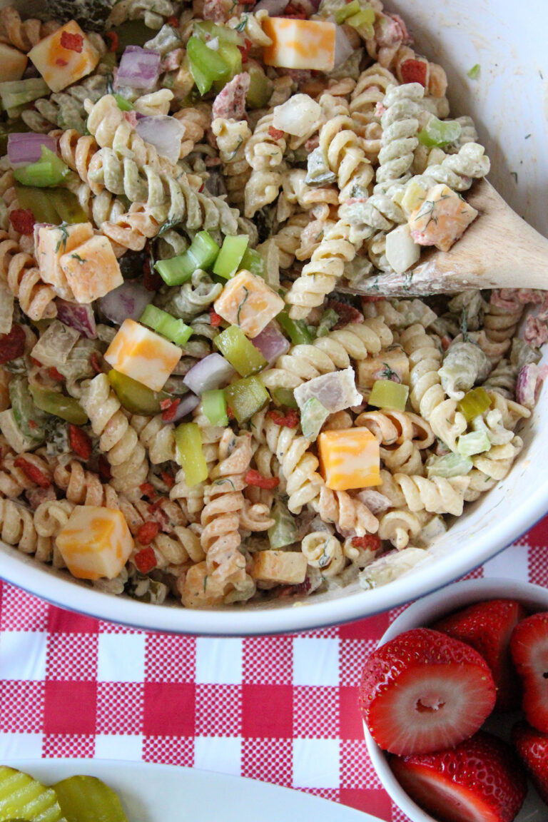 Crunchy Dill Pickle Pasta Salad
